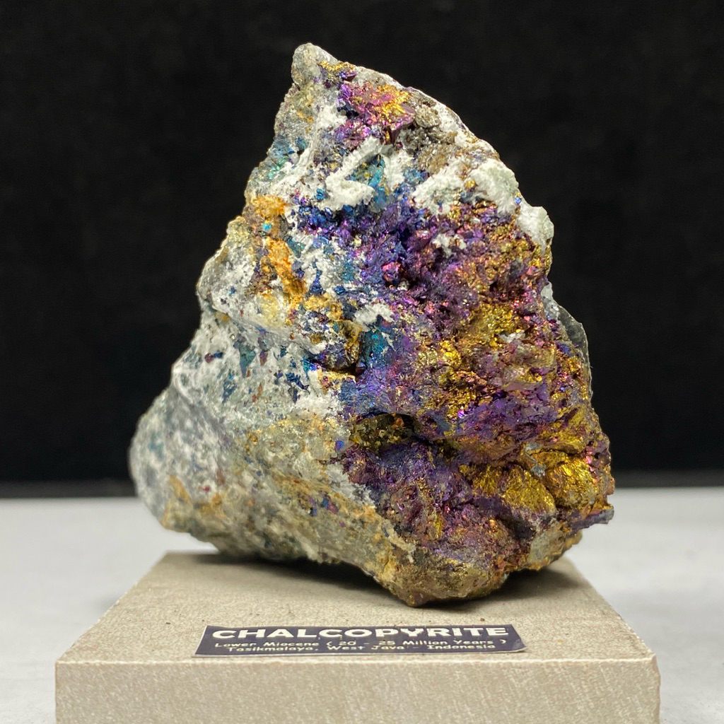 201Gr Natural Mineral Chalcopyrite - Brillian Chalcopyrite Cluster with Quartz Crystal - Pyrite Gems Collection