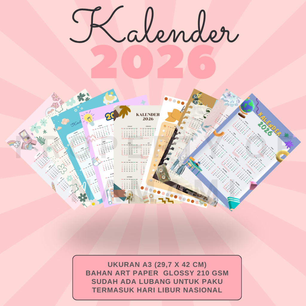 2026 CALENDAR UNIQUE AND CUTE DESIGN / WALL CALENDAR / ไม้แขวนเสื้อ / ติด CALENDAR