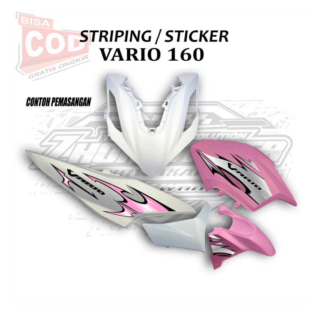 Honda Vario 160 รถจักรยานยนต์ Varaesi Striping สติกเกอร์ Striping ไวนิล Mtf Varky การออกแบบล่าสุด