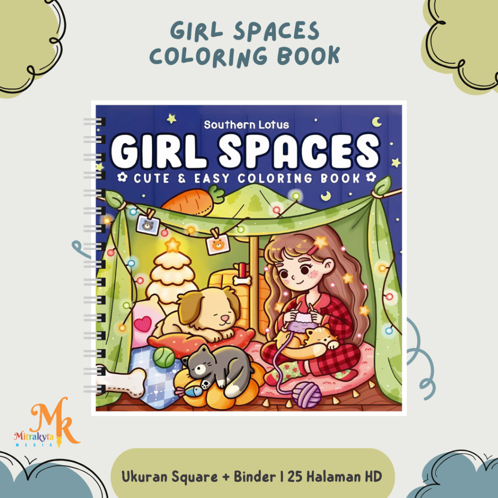 Coco Wyo Girl Moment Girl สมุดระบายสีอวกาศสําหรับวัยรุ่นและเด็ก Aesthetic Relaxing สมุดระบายสี 25 หน