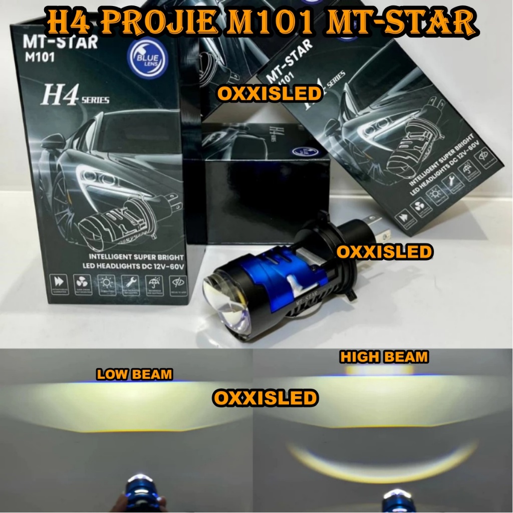 CAHAYA Orinigal MT-STAR โปรเจคเตอร์โคมไฟ H4 M101 PROJECTOR BILED Bright Light คุณภาพสูงสามารถใช้สําห