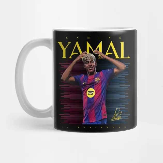 แก้วกาแฟนักฟุตบอล Lamine Yamal Lamine Yamal