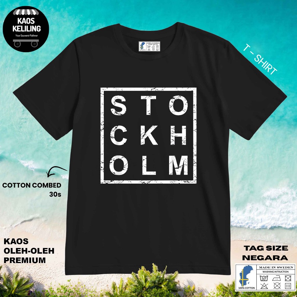SWEDEN SWEDEN SOUVENIR เสื้อยืด 51 ดั้งเดิม SWEDEN LABEL TAG ของขวัญพรีเมี่ยม SOUVENIR CLOTHES