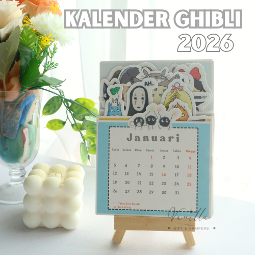 GHIBLI 2026 CHARACTER MINI DESK CALENDAR AESTHETIC CALENDAR