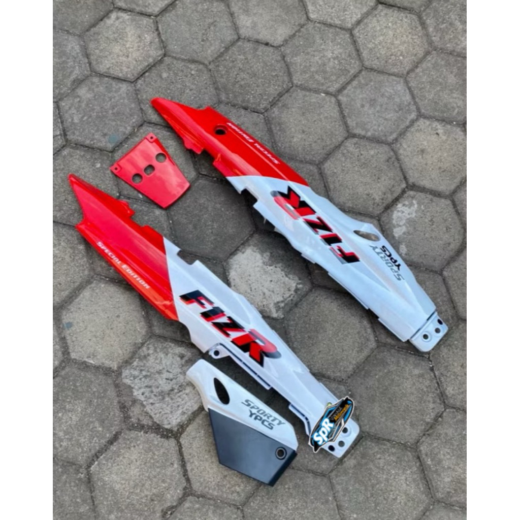 MERAH YAMAHA FIZ R Malboro Red REAR Body Cover ชุดกล่องแบตเตอรี่