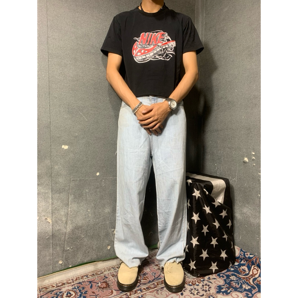 LIGHT BLUE JEANS DEEP BON VOYAGE BAGGY FIT UNFINISHED