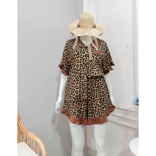 Collectique / ONESET Wanita Rayon Premium Ld 120cm Mix Motif & Polos Twill Busui Friendly Setelan Celana Pendek Kriwil