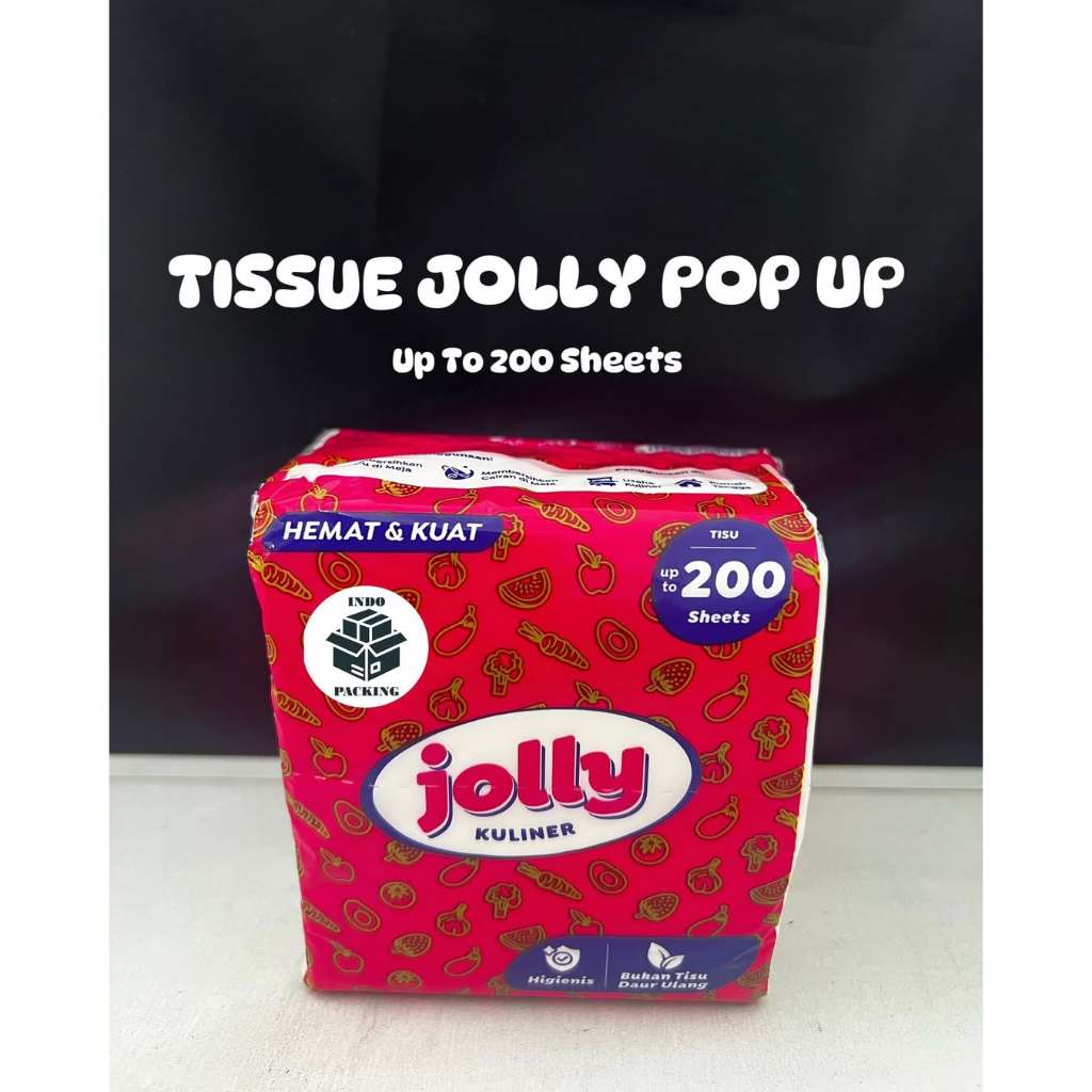 JOLLY POP UP TISSUE / JOLLY CULINARY / JOLLY DICE 2 PLY 200 แผ่น [1 ชิ้น] - !!
