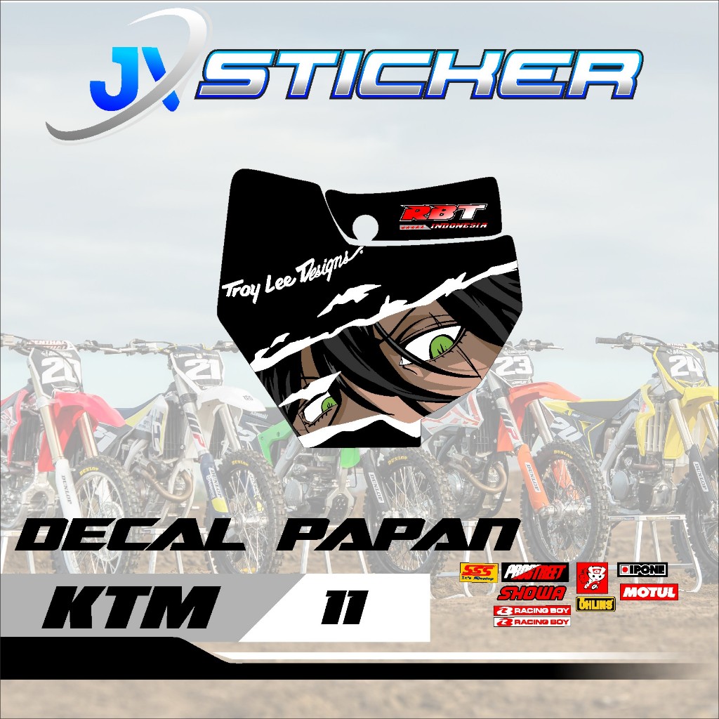 สติ๊กเกอร์ดีคอลใหม่ล่าสุดไม่มีกระดานดาว KTM CRF KLX YZ 85 สามารถปรับแต่งได้ JV VOL 11