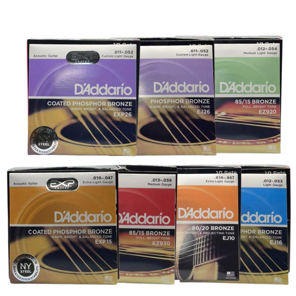 Daddario EJ10 สายกีต้าร์โปร่ง EJ16 EJ26 EXP15 EXP26 EZ920 EZ930
