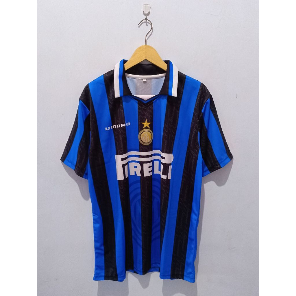 เสื้อฟุตบอลพิมพ์เต็มรูปแบบ Inter Milan Home Retro 1997