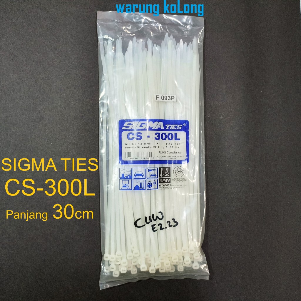 เคเบิ้ลไทร์ SIGMA CS-300L ยาว 30 ซม. เคเบิ้ลไทร์ไนลอน 66 30 ซม. CS 300 L