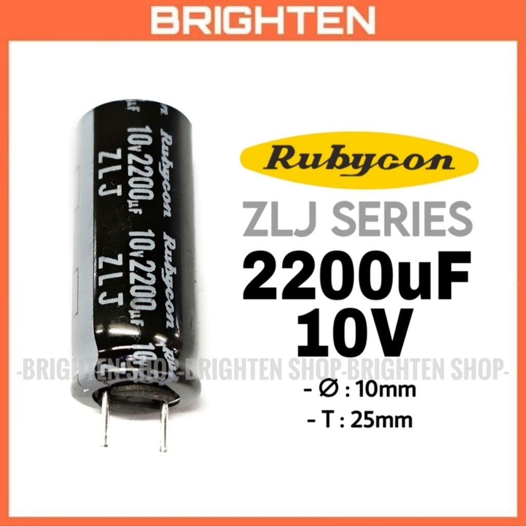 NICHICON Elco 2200uF 10V ZLJ Series Elko