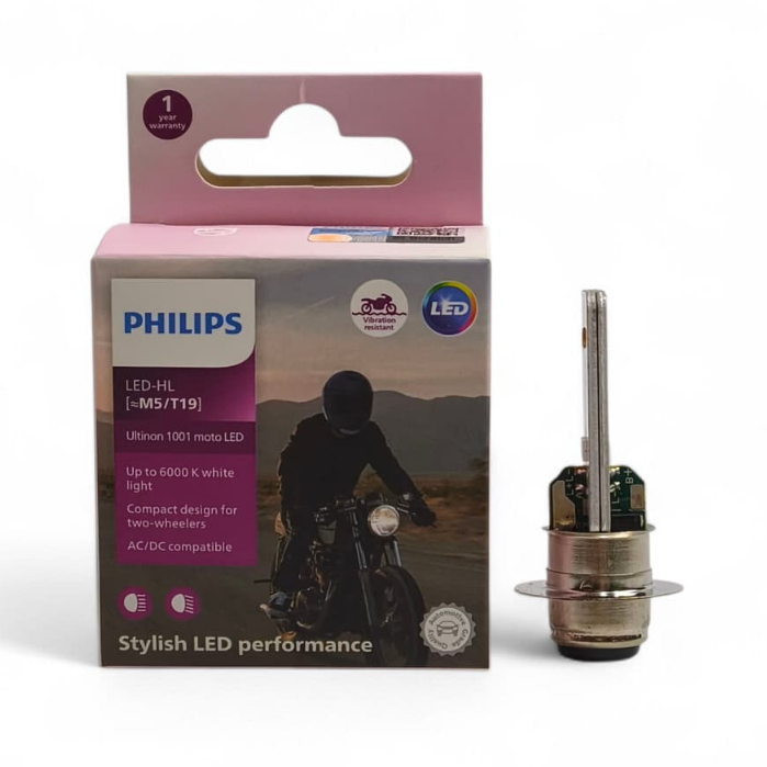 PHILIPS BEBE LED T19 M5 K1 MOTORCYCLE AUTOMATIC LIGHT H6 WHITE AC / DC PLUG N PLAY TOKCER