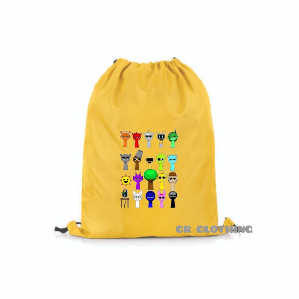 String Bag String Bag Incredibox Sprunki Unisex สบายสําหรับโรงเรียนการเดินทาง, Koran Reading, Fustal