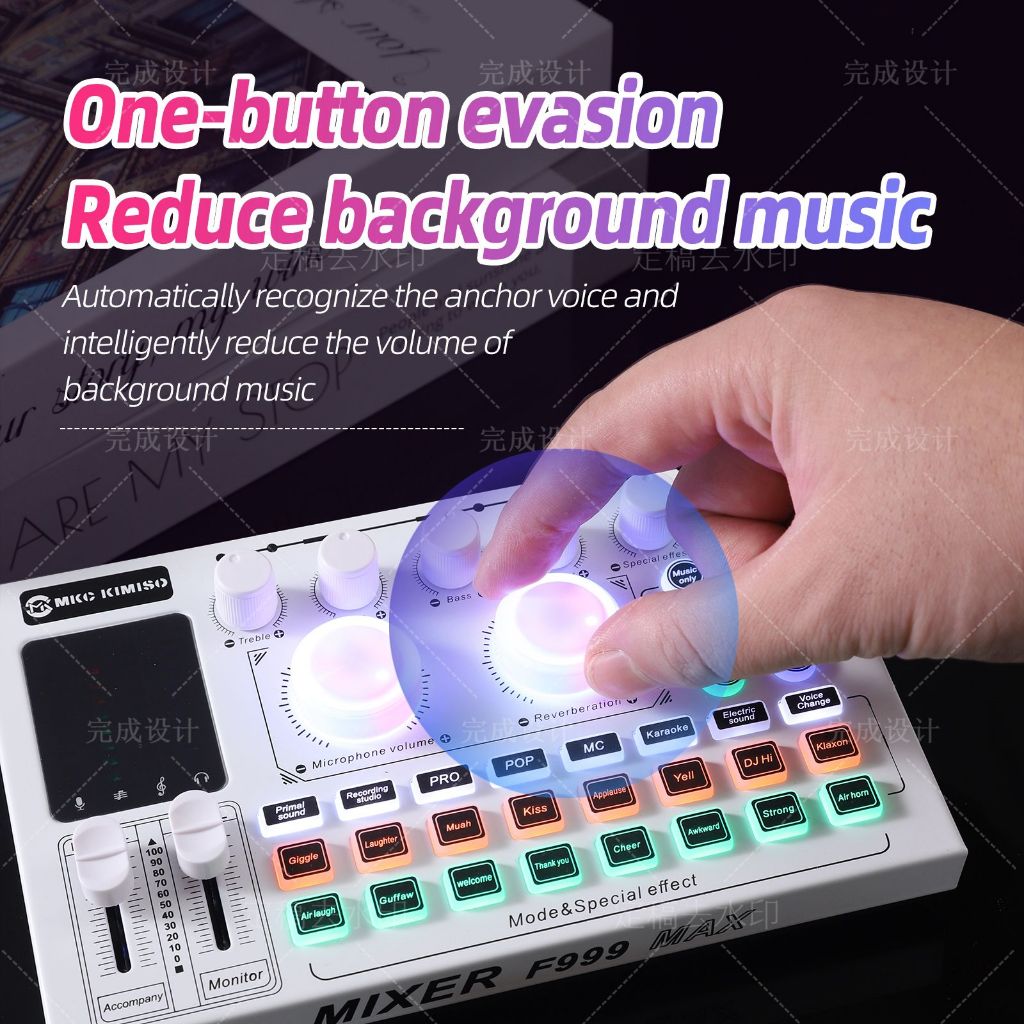 การ์ดเสียง F999 MAX – เสียงที่ชัดเจนสําหรับการสตรีมสด