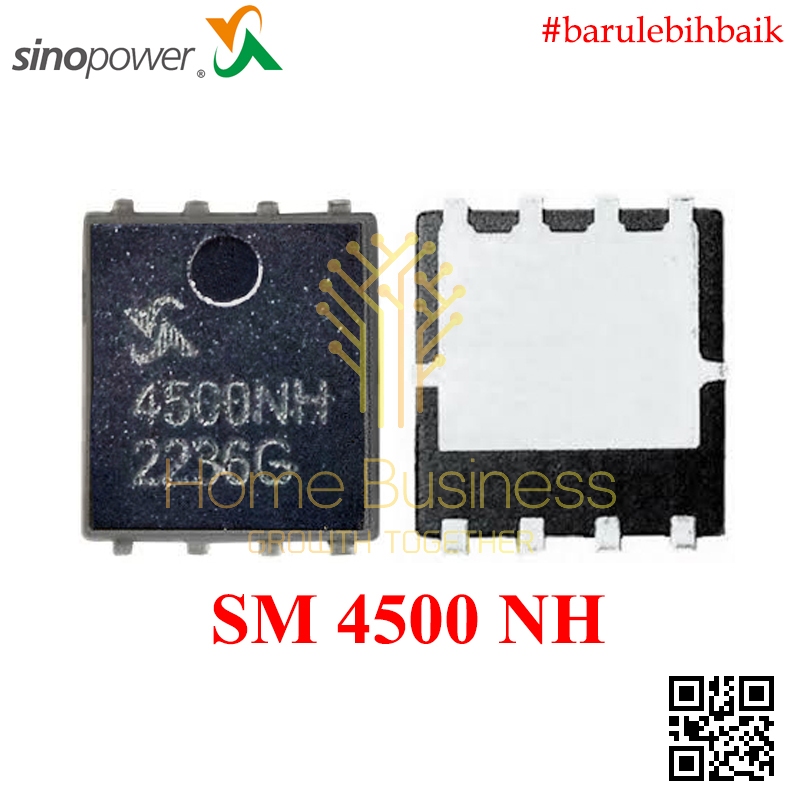 IC MOSFET Sinopower SM4500NHKPC-TRG SM4500NHKPC SM4500NH SM4500 NH SM 4500NH SM 4500 NH N Channel Nc
