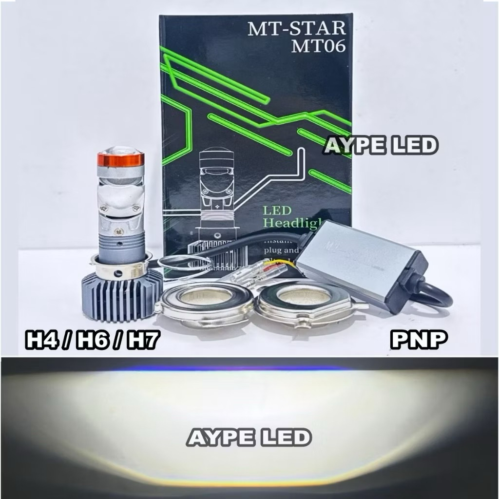 CAHAYA H6 H4 H7 MT06 MT-STAR 41 วัตต์ไฟหน้าบิลแบนตัดมินิโปรเจคเตอร์ H6 MT06