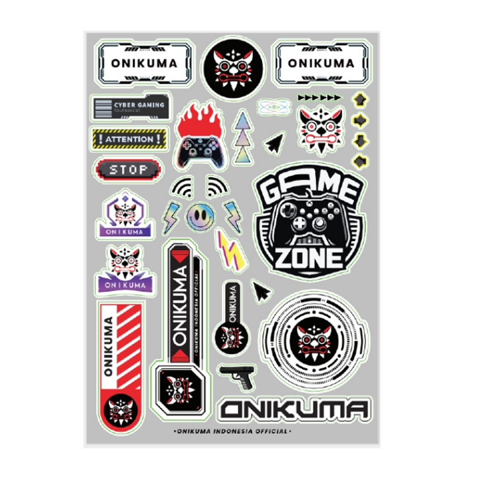 สติ๊กเกอร์ A6 ONIKUMA GREY