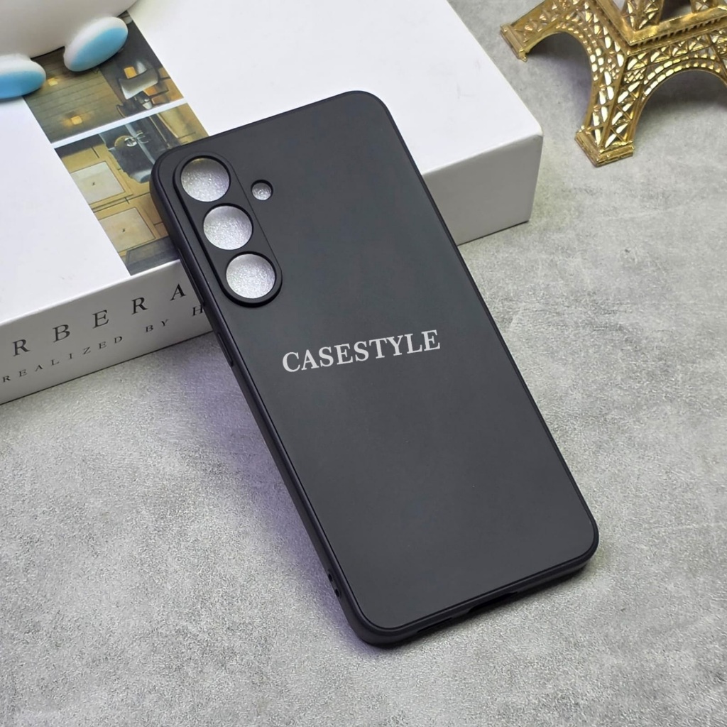 เคส Samsung S25 FE Samsung S25 Edge Softcase Candy Macaron Square Black Plain Case Samsung S25 FE Sa