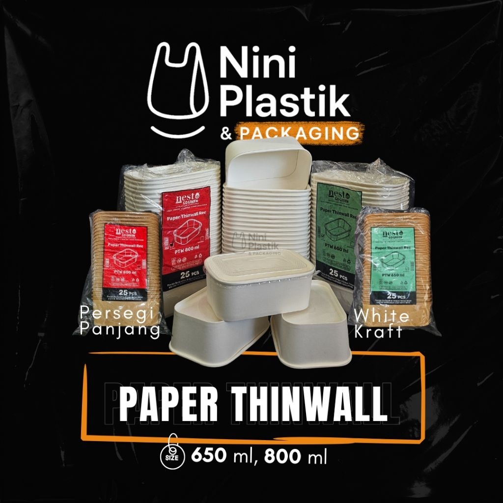 "กล่องอาหารกระดาษThinwall 650ml & 800ml | เกรดอาหารและเป็นมิตรกับสิ่งแวดล้อม"