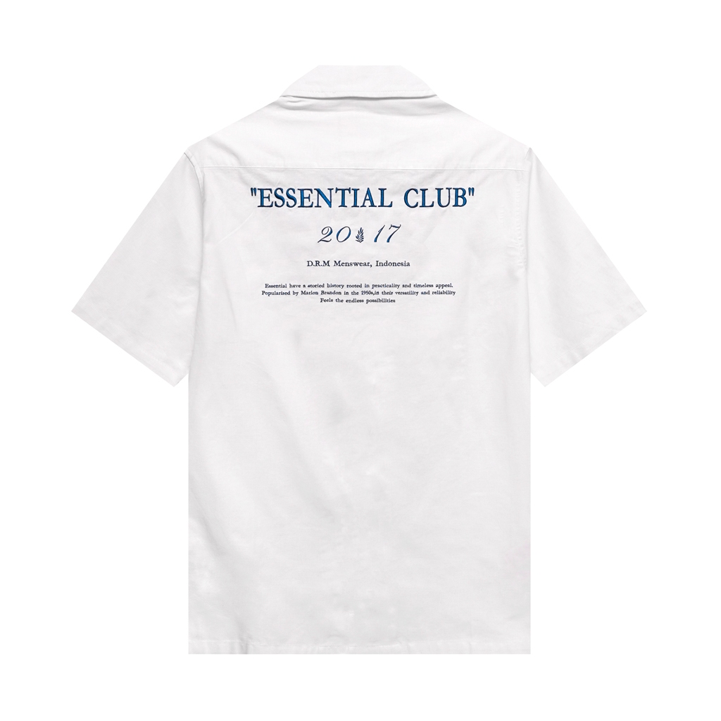 KEMEJA DRM Mens Oxford Essential Premium Cotton Shirt / Short Sleeve Oxford Shirt / Oxford Essential