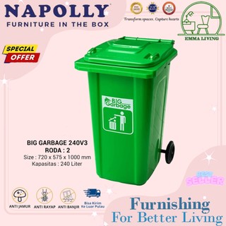 Tempat Sampah Roda 240/120/100 Liter (BIG GARBAGE) Napolly LXD-240/120/100 KUAT MODERN