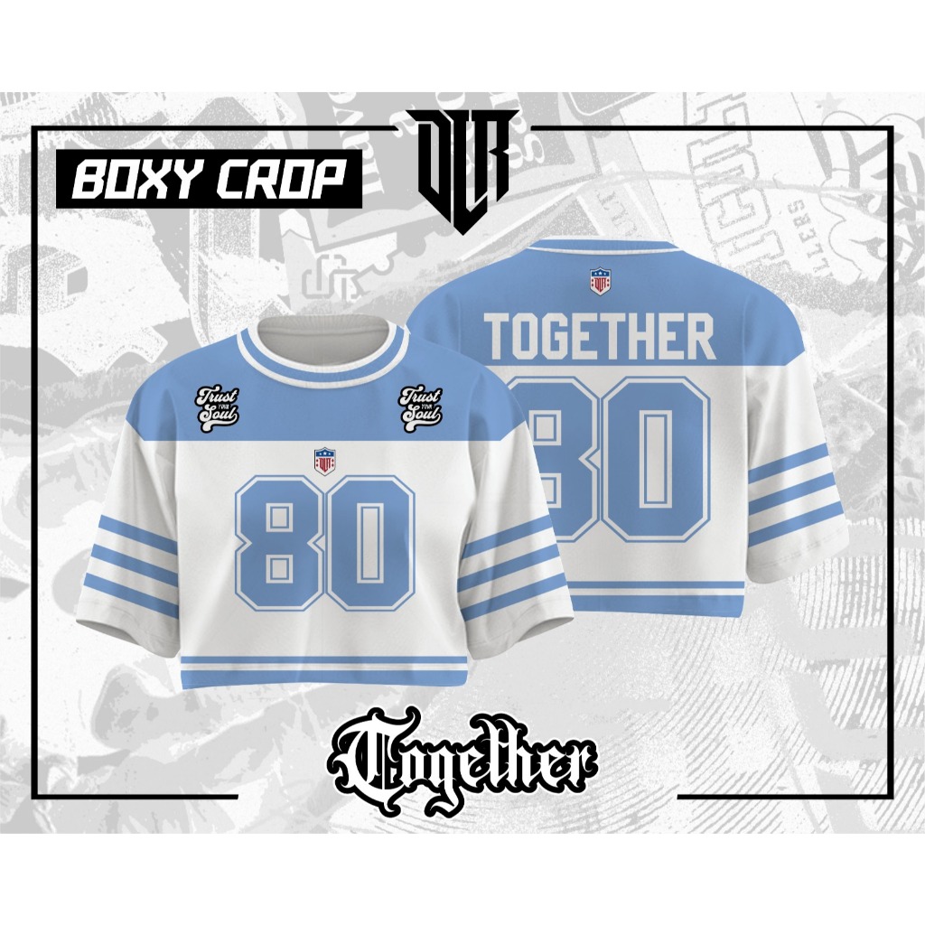 Jersey Croptop series T0GETHER 80 / เสื้อครอป / oversize / streetwear / retro / fashion / Rugby / Bo