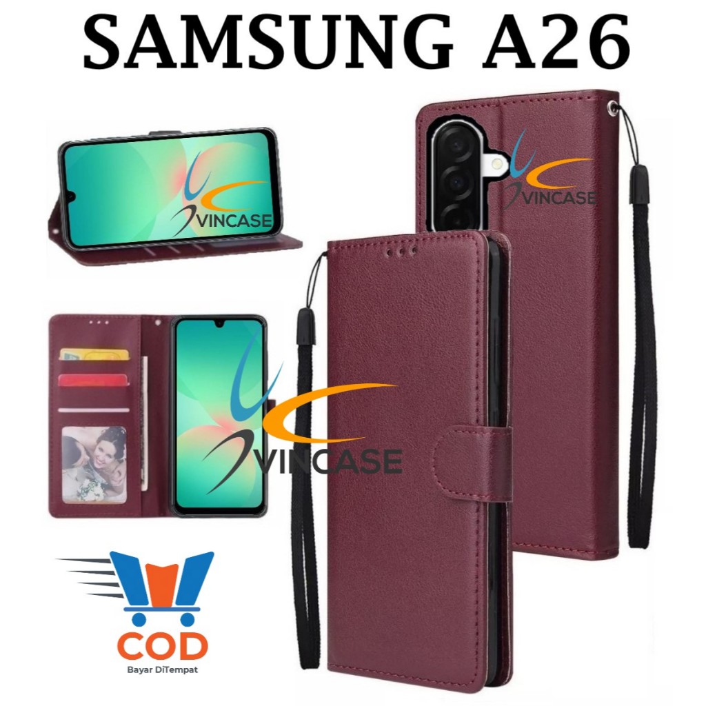 SAMSUNG A26 FLIP LEATHER CASE PREMIUM - FLIP WALLET CASE LEATHER สําหรับ SAMSUNG A26 - WALLET CASE |