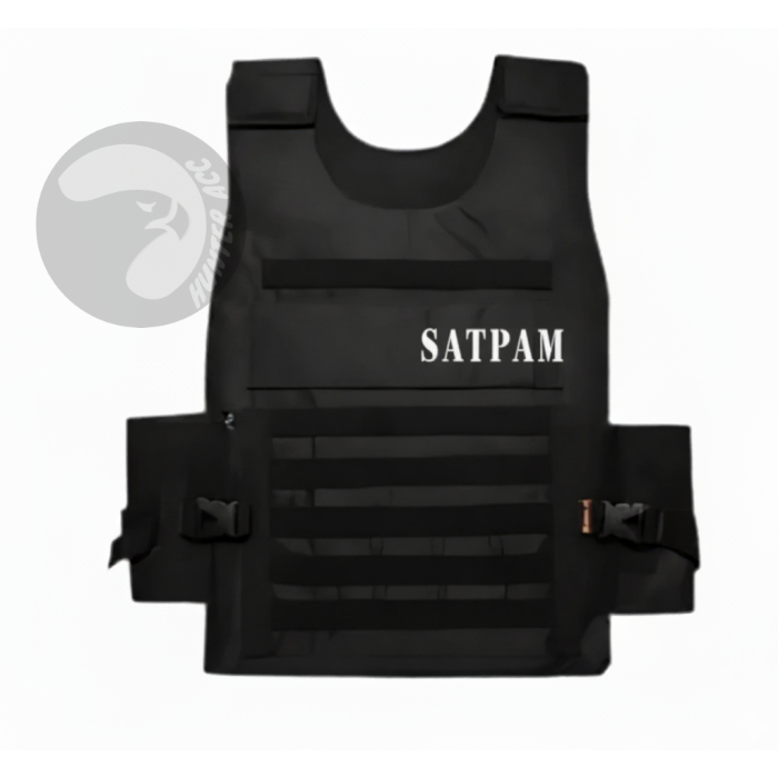 THICK BLACK SECURITY VEST - TACTICAL BODY VEST