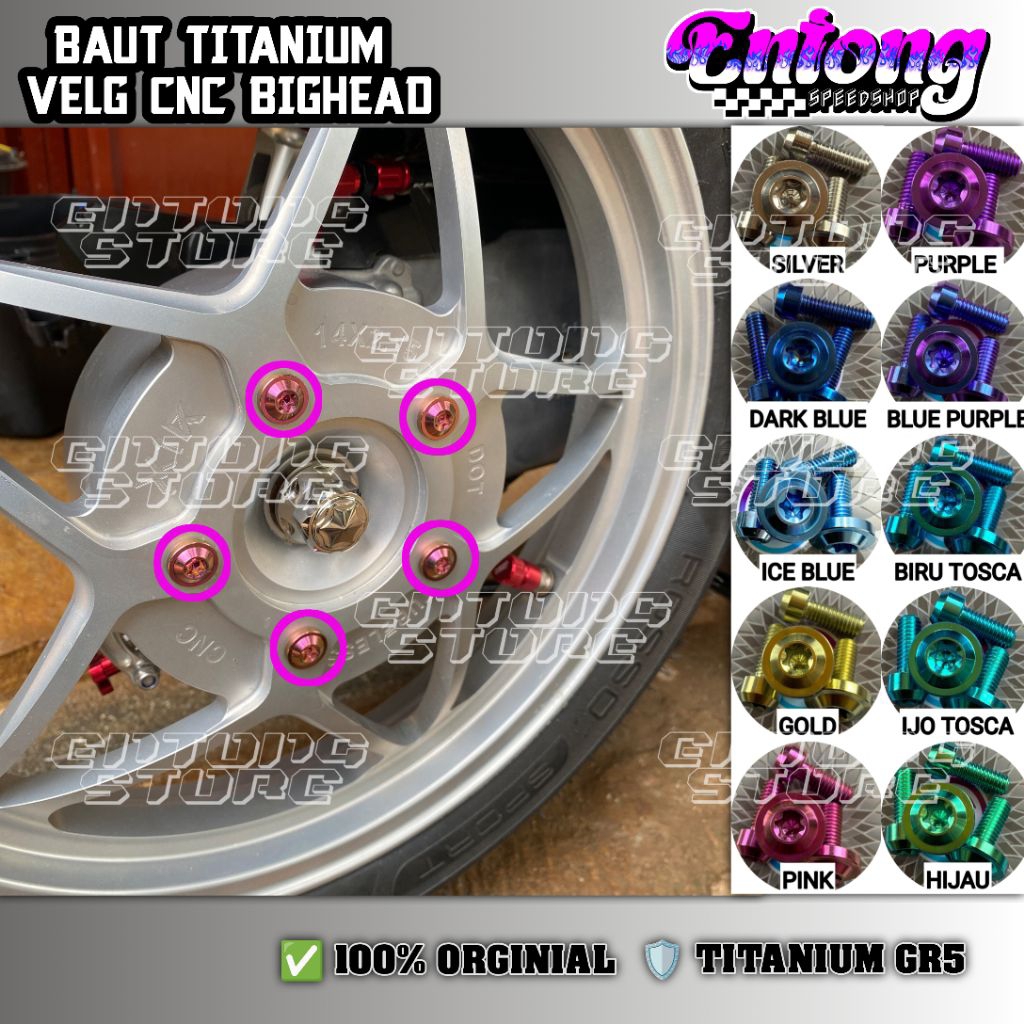 Cnc Titanium VND X1R CMG DELKEVIC สลักเกลียวขอบ GM5 เวียดนามดั้งเดิม