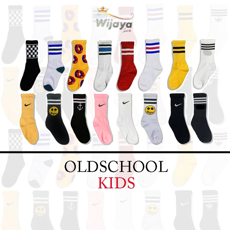 Oldschool Kids SOCKS with Cute เท่ๆ Casual Motifs WIJAYA SOCKS