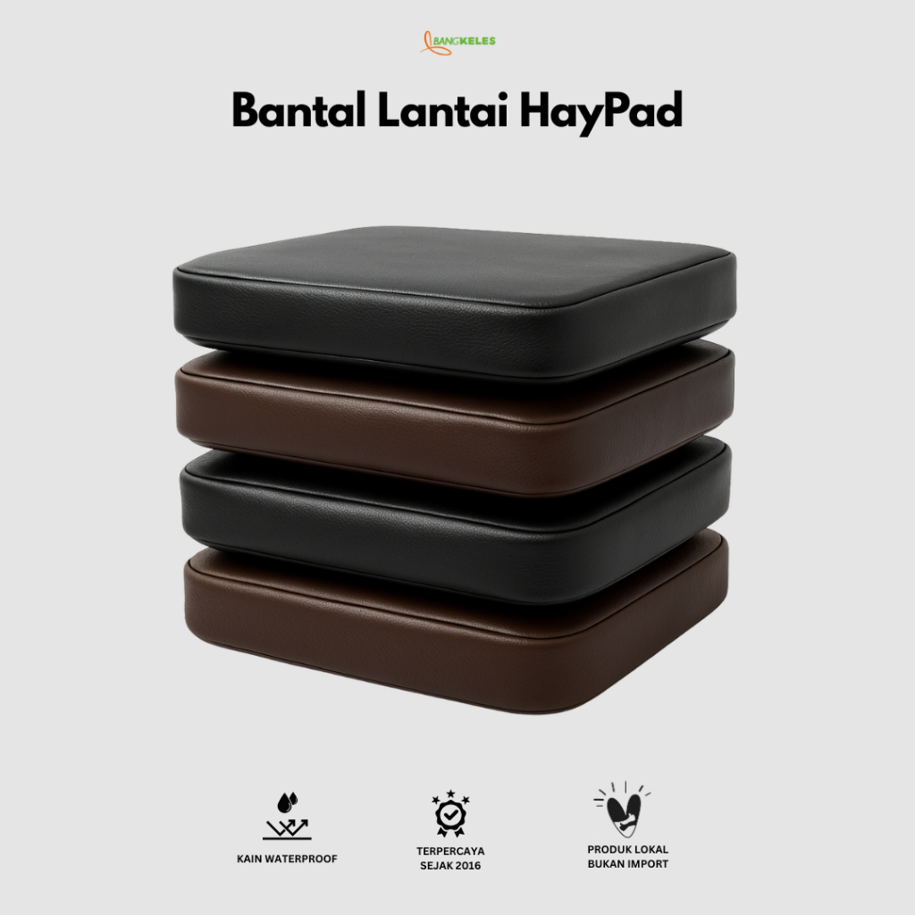 HayPad Bangkeles Anti-Deflation Floor Pillow Rebond Foam ขนาด 50x50x5 cm กันน้ําทําความสะอาดง่าย + ซ