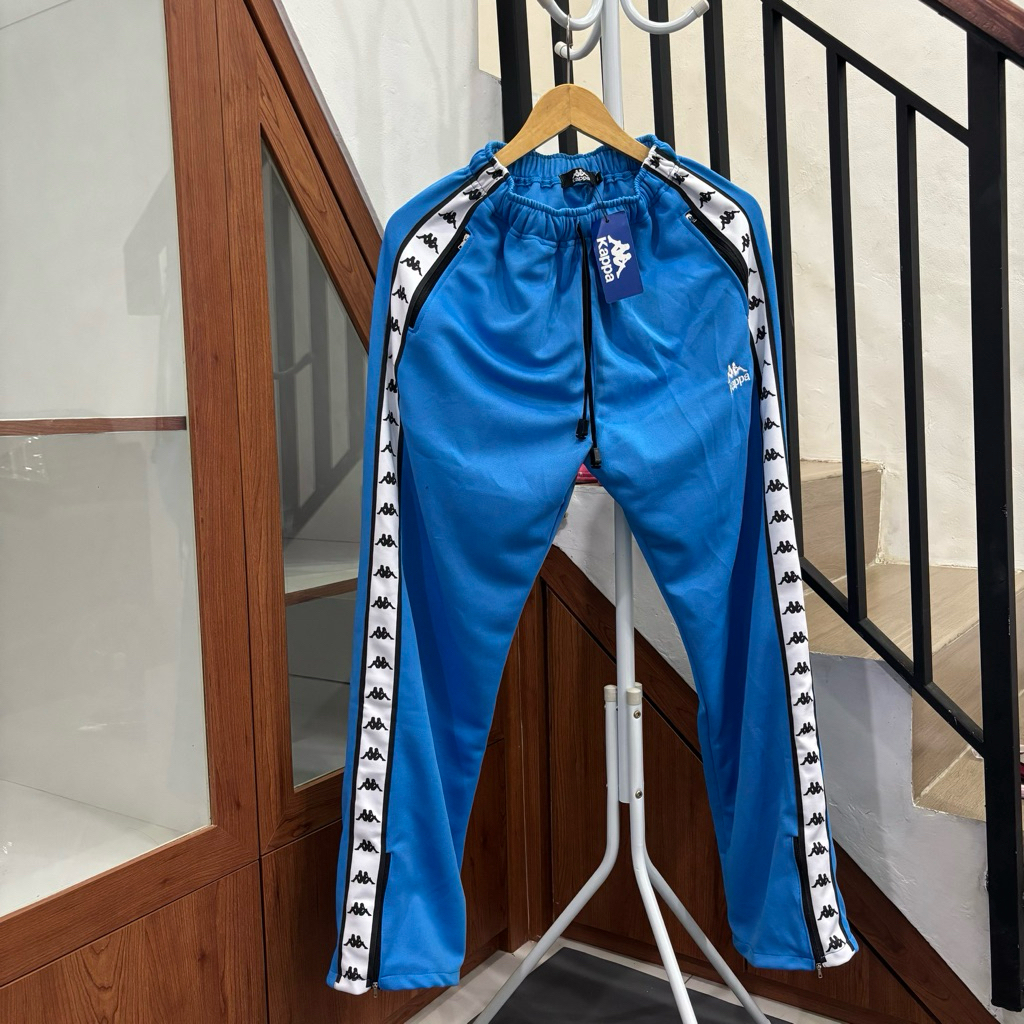 TRACKPANT K4PP BAGGY LIGHT BLUE WHITE APPLICATION OLD T