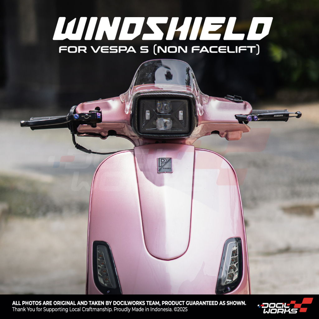 Docilworks - Visor Windshield Vespa S (NON FACELIFT)