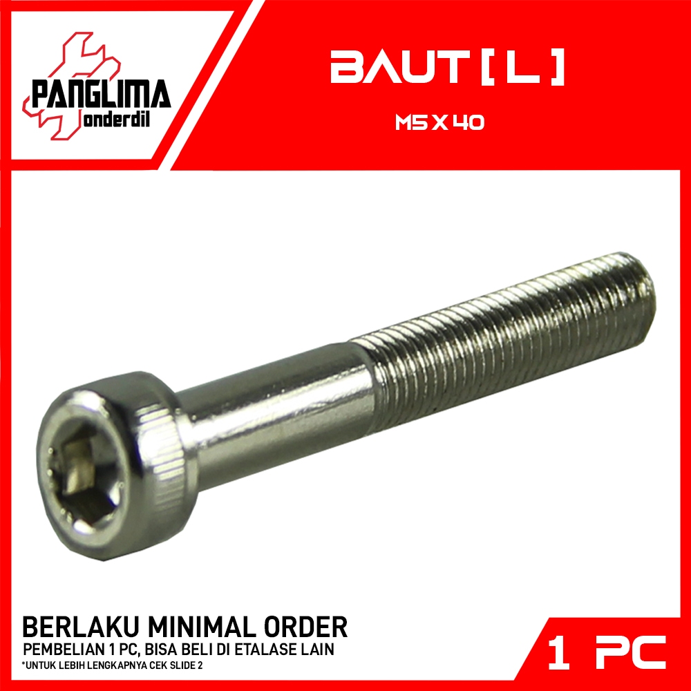 L-L4 Bolt M5x40-5X40-M 5 x 40 Key-K 4 P-Pitch 0.8 Bolt-Bolt