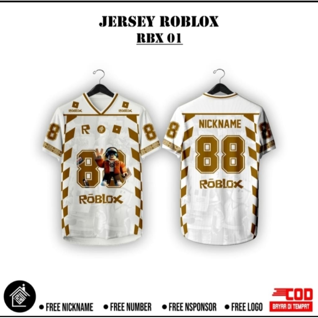 ROBLOX SERIES RBX01 JERSEY KIDS & ADULTS SIZE CUSTOM NAME FULL PRINTING PREMIUM