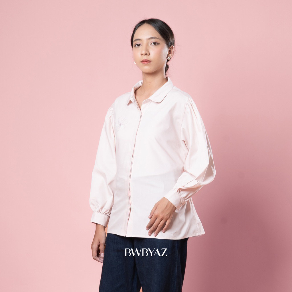 BWBYAZ STAPLE EASE - JOLINE PUFFY EMBROIDERY SHIRT สีใหม่