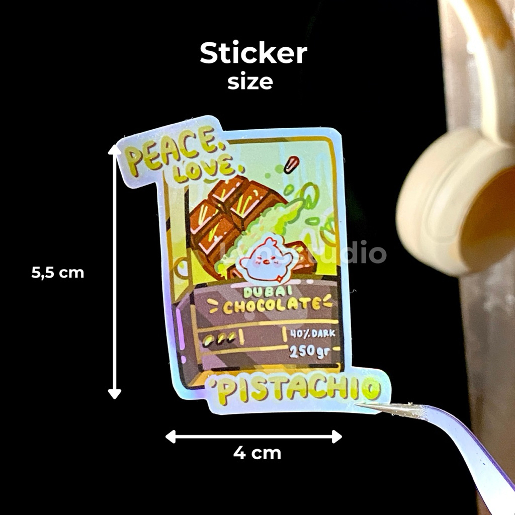 สติ๊กเกอร์กันน้ํา Pistachio Dubai by Lynsstudio