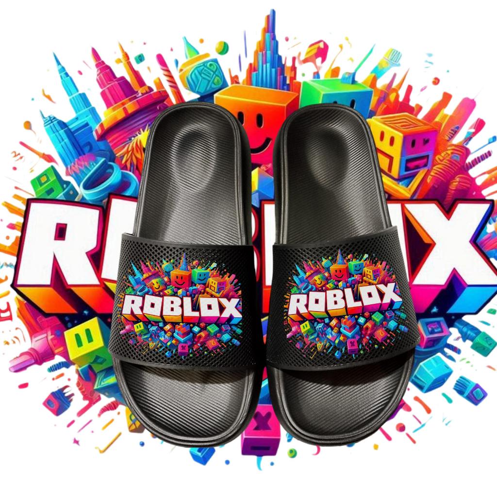 Roblox รองเท้าแตะยางเด็กนุ่มสบายกันน้ําระดับพรีเมียม