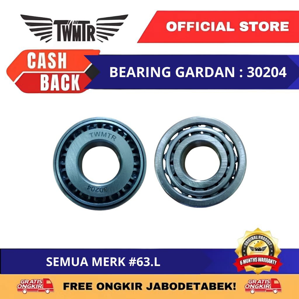 TWMTR 63L - แบริ่งแบริ่ง GARDAN 30204/30204 แบริ่งเกียร์ภายในแบริ่งเกียร์เกียร์สีแดง