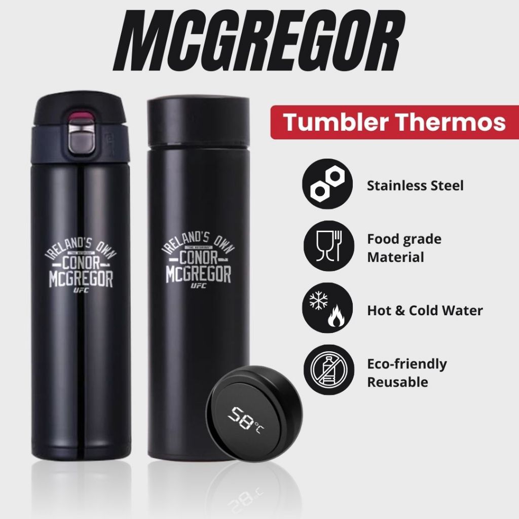 TERMOS CONOR MCGREGOR - TUMBLER THERMOS CUSTOM DESIGN MCGREGOR โลโก้