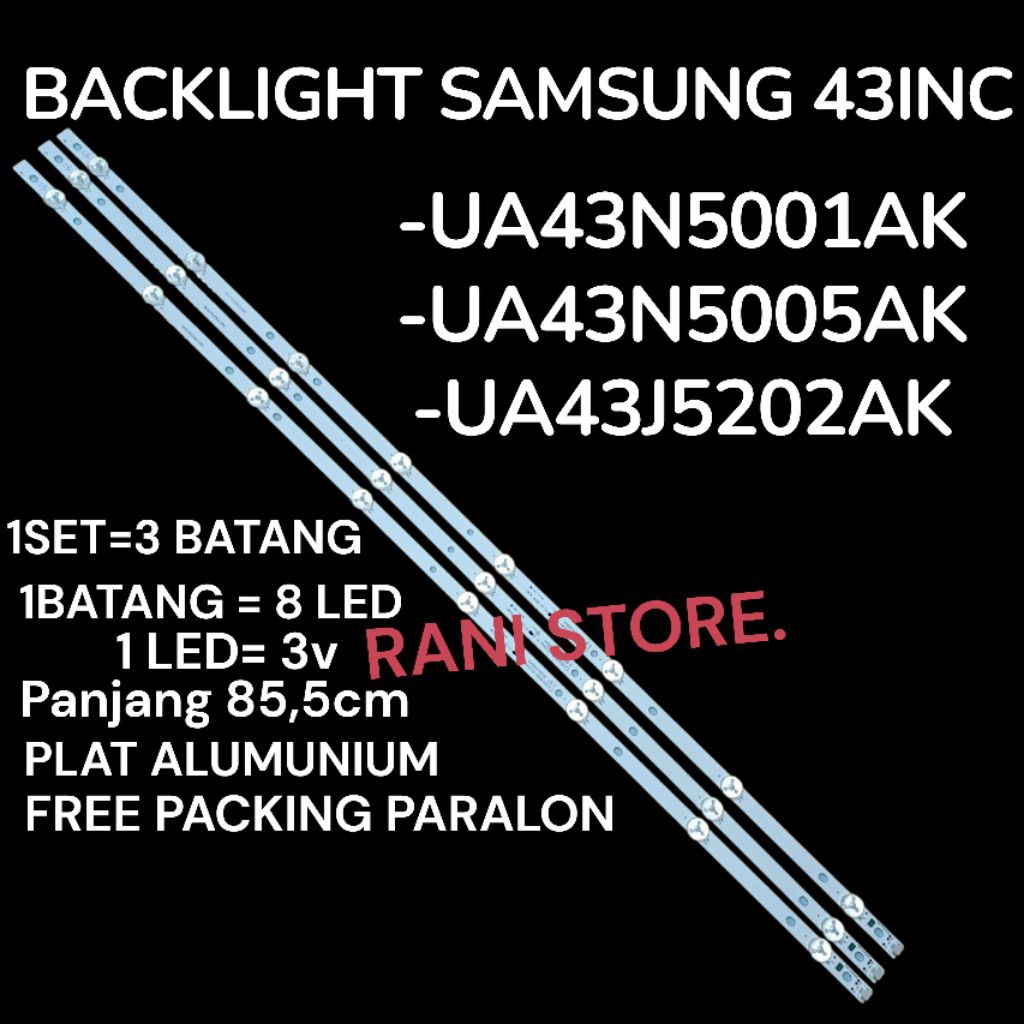 ไฟแบ็คไลท์ samsung 43inc 43n5001ak 43n5005ak 43j5202ak