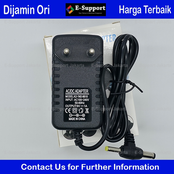 อะแดปเตอร์ 9V 1A เอาต์พุต 1A 9V E-Support อะแดปเตอร์ 9V 1A อะแดปเตอร์เอาต์พุต