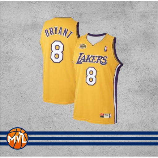 NBA Kobe Bryant Jersey YELLOW Classic Mamba Legend 8