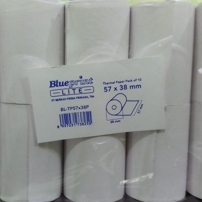 BLUEPRINT กระดาษความร้อน 57x38 EDC เครื่องพิมพ์ม้วนความร้อน 57 x 38 Lite (10 ม้วน)