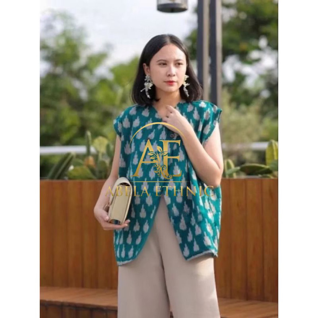 ARUNA ผู้หญิง WOVEN BATIK VEST - WOVEN VEST - ETHNIC VEST