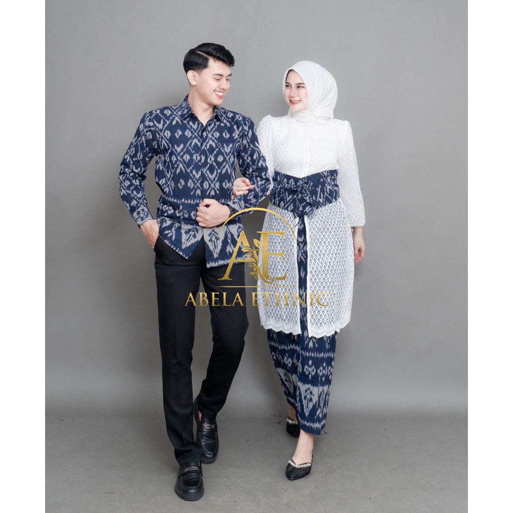 HRUMI NAVY COUPLE WOVEN CLOTHES - WOVEN COUPLE - WEDDING COUPLE - COUPLE