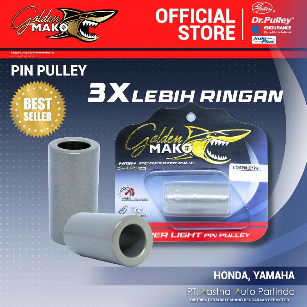 SUPERLIGHT PIN PULLEY/LIGHT BASSING GOLDEN MAKO BEAT CARBON/BEATFI/GENIO/SCOOPYNEW/ALLNEWBEAT2020/VARIO125-160/PCXADV150-160/AEROX155/NMAX