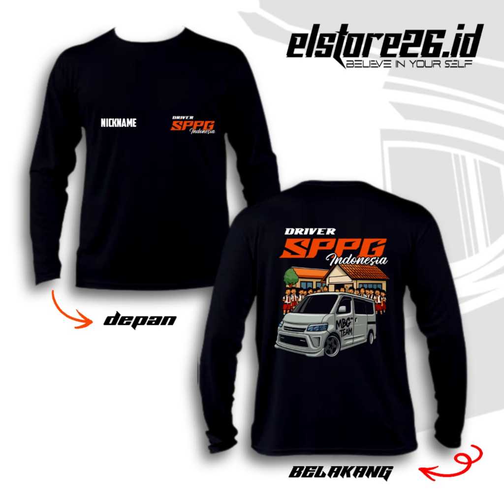 เสื้อยืดไดรเวอร์ ELSTRA26 SPPG BGN | ฟรีที่กําหนดเองเพิ่มชื่อ | ชุด MBG BGN